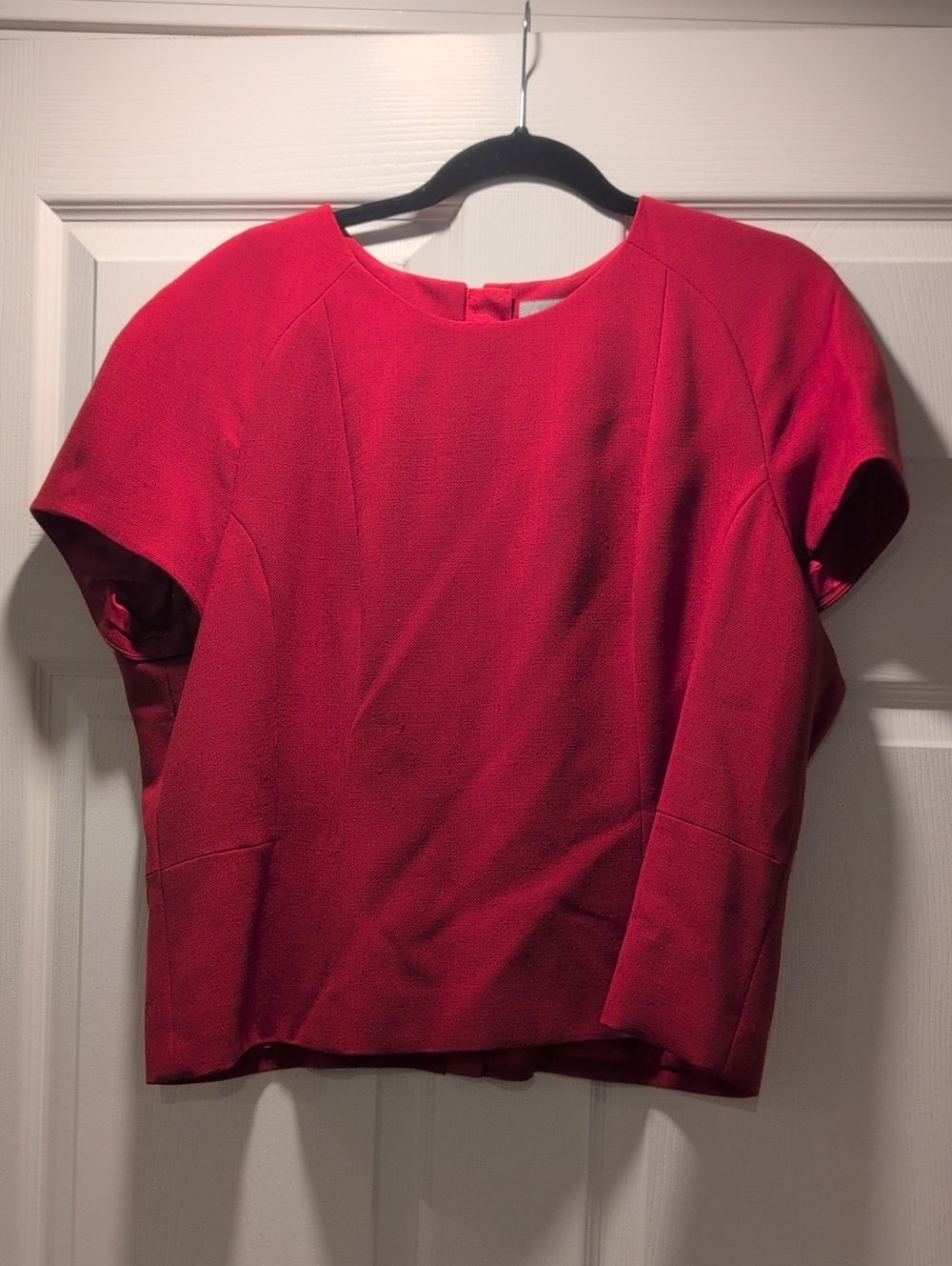 Pure Collection Vibrant Red Short Sleeve Crewneck Top